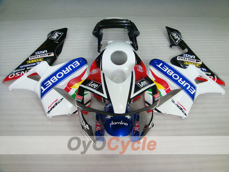 Kit de carenado por inyección para CBR600RR 03-04 - Blanco, Negro - Lee #OYO87902536