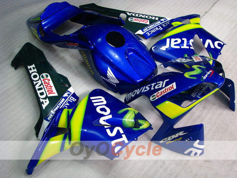 Carenado de inyección para CBR600RR 03-04 - Amarillo, Azul - Movistar #OYO87902537 Imagen principal del producto