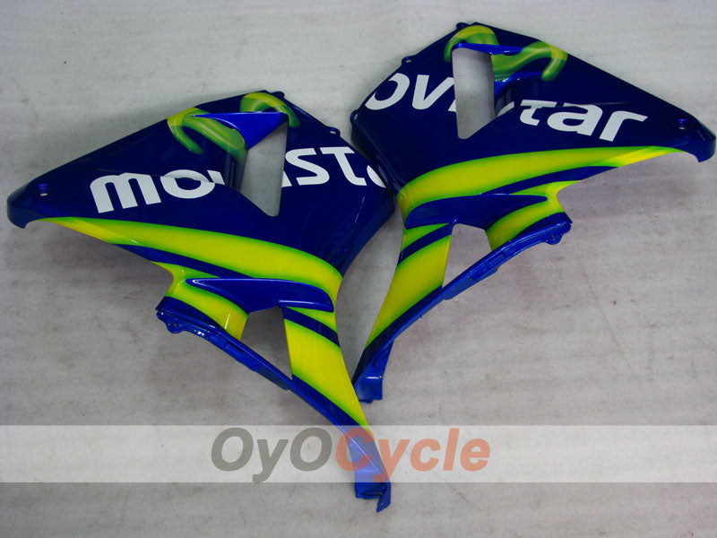 Carenado de inyección para CBR600RR 03-04 - Amarillo, Azul - Movistar #OYO87902537