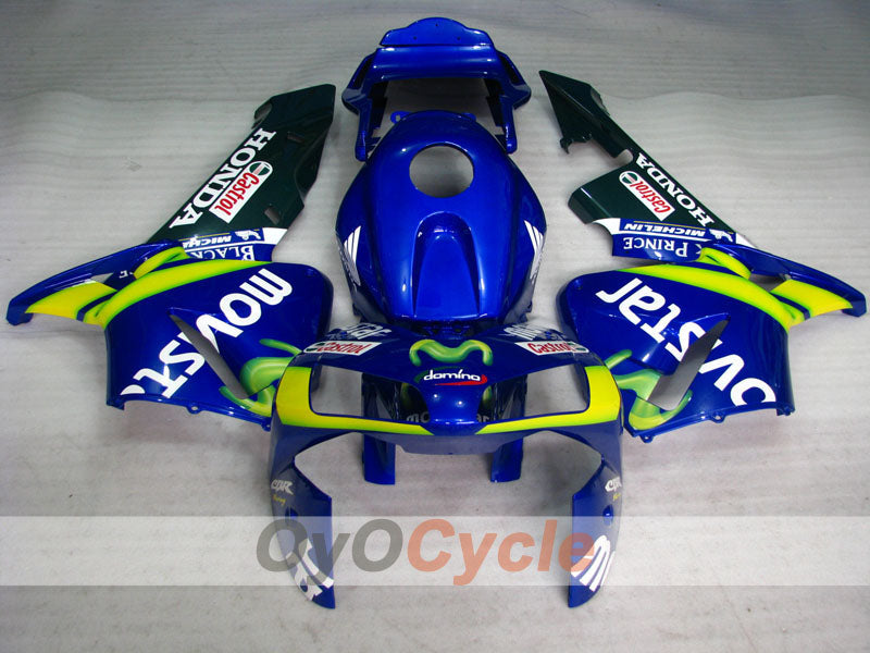 Carenado de inyección para CBR600RR 03-04 - Amarillo, Azul - Movistar #OYO87902537 Imagen secundaria del producto
