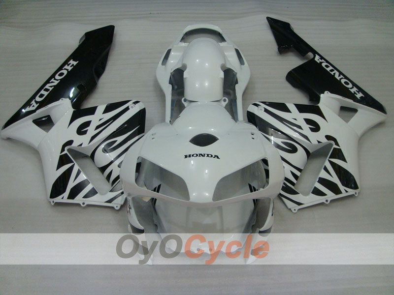 Kit de carenado por inyección para CBR600RR 03-04 - Blanco, Negro - Estilo de fábrica #OYO87902578