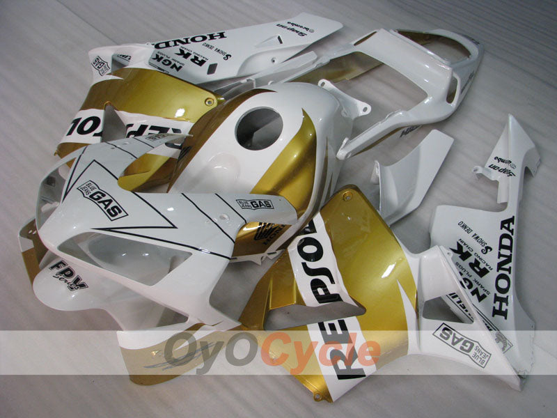 Kit de carenado por inyección para CBR600RR 03-04 - Blanco, Oro - Repsol #OYO87902590