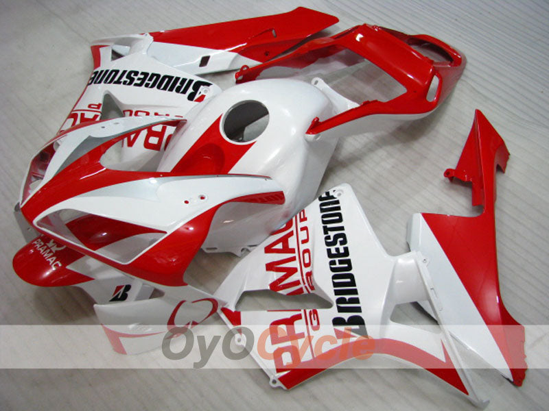 Kit de carenado por inyección para 03-04 CBR600RR - Rojo, Blanco - PRAMAC #OYO87902594