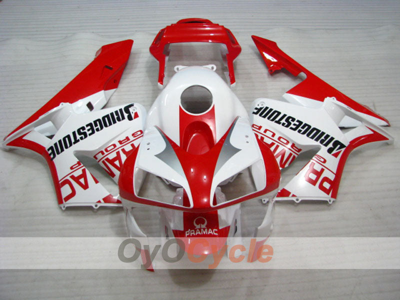 Kit de carenado por inyección para 03-04 CBR600RR - Rojo, Blanco - PRAMAC #OYO87902594 Imagen secundaria del producto