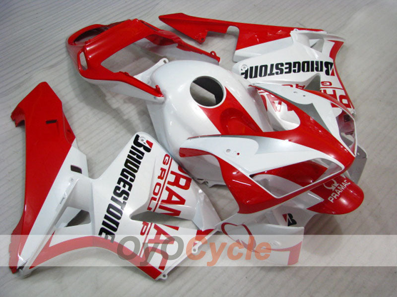 Kit de carenado por inyección para 03-04 CBR600RR - Rojo, Blanco - PRAMAC #OYO87902594