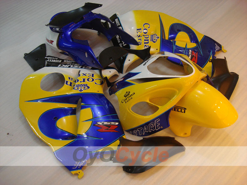 Kit de carenado por inyección para GSXR1300 Hayabusa 99-07 - Amarillo, Azul - Corona, MOTUL #OYO87902651 Imagen principal del producto