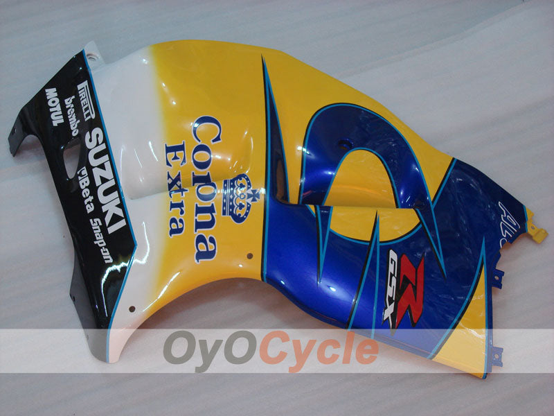 Kit de carenado por inyección para GSXR1300 Hayabusa 99-07 - Amarillo, Azul - Corona, MOTUL #OYO87902651