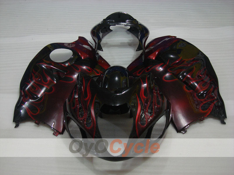 Kit de carenado por inyección para GSXR1300 Hayabusa 99-07 - Rojo, Negro - Llama #OYO87902664 Imagen secundaria del producto