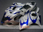 Kit de carenado de inyección para GSXR1300 Hayabusa 08-20 - Azul, blanco - Llama #OYO87902670