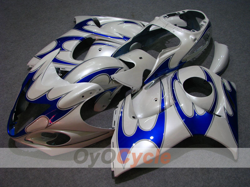 Kit de carenado de inyección para GSXR1300 Hayabusa 08-20 - Azul, blanco - Llama #OYO87902670