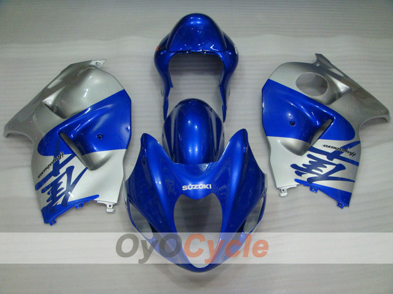 Kit de carenado por inyección para GSXR1300 Hayabusa 99-07 - Azul, Plata - Estilo de Fábrica #OYO87902678
