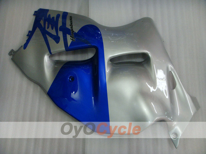 Kit de carenado por inyección para GSXR1300 Hayabusa 99-07 - Azul, Plata - Estilo de Fábrica #OYO87902678