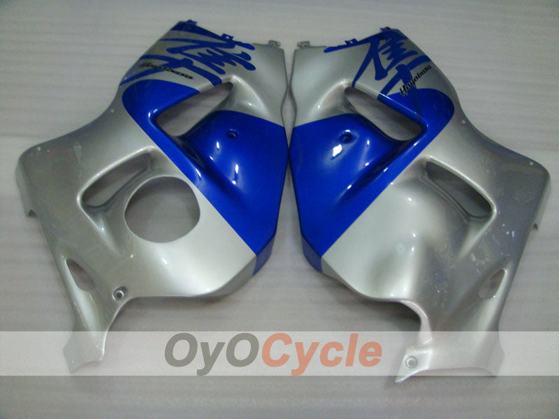 Kit de carenado por inyección para GSXR1300 Hayabusa 99-07 - Azul, Plata - Estilo de Fábrica #OYO87902678