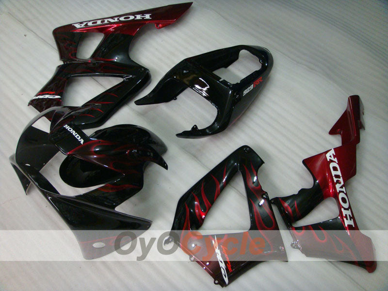 Kit de carenado por inyección para CBR900RR 929 00-01 - Rojo, Negro - Llama #OYO87902701