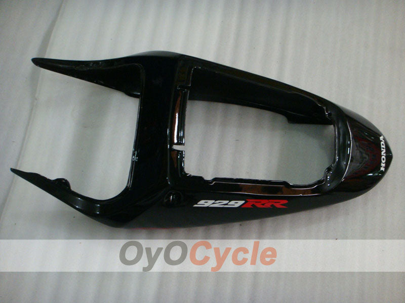 Kit de carenado por inyección para CBR900RR 929 00-01 - Rojo, Negro - Llama #OYO87902701