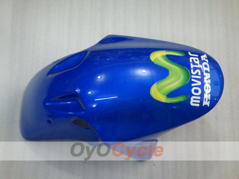 Kit de carenado por inyección para 00-01 CBR900RR 929 - Amarillo, Azul - Movistar #OYO87902710