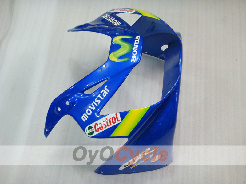 Kit de carenado por inyección para 00-01 CBR900RR 929 - Amarillo, Azul - Movistar #OYO87902710
