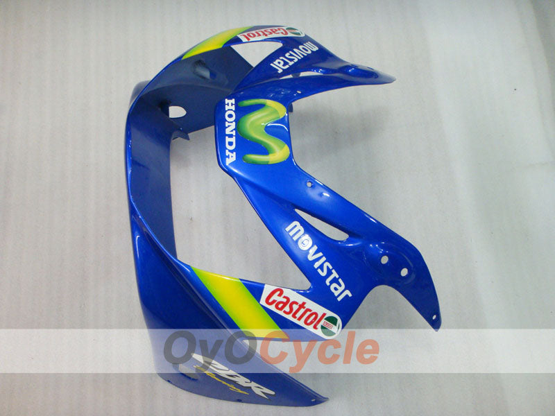 Kit de carenado por inyección para 00-01 CBR900RR 929 - Amarillo, Azul - Movistar #OYO87902710