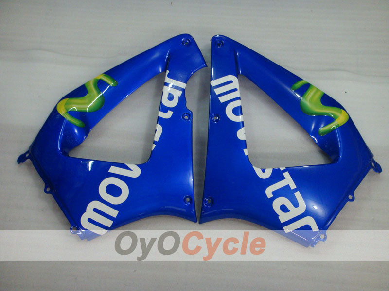 Kit de carenado por inyección para 00-01 CBR900RR 929 - Amarillo, Azul - Movistar #OYO87902710