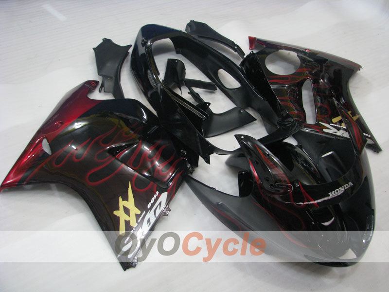 Kit de carenado por inyección para CBR1100XX 96-07 - Rojo, Negro - Llama #OYO87902796