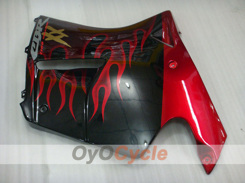 Kit de carenado por inyección para CBR1100XX 96-07 - Rojo, Negro - Llama #OYO87902798