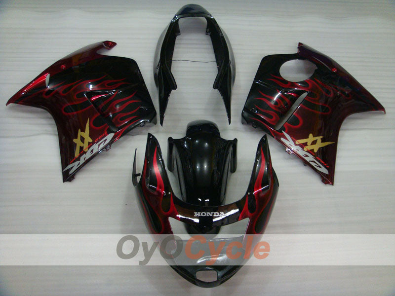 Kit de carenado por inyección para CBR1100XX 96-07 - Rojo, Negro - Llama #OYO87902798