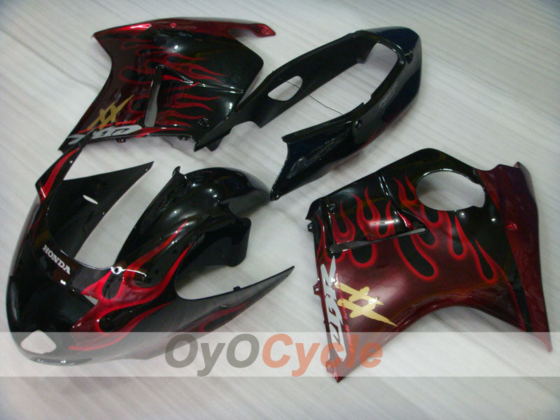 Kit de carenado por inyección para CBR1100XX 96-07 - Rojo, Negro - Llama #OYO87902798