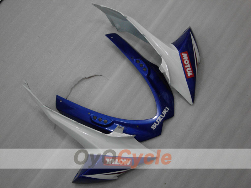 Carenado de inyección para GSX R1000 09-16 - Azul, Blanco - Estilo de fábrica #OYO87902875