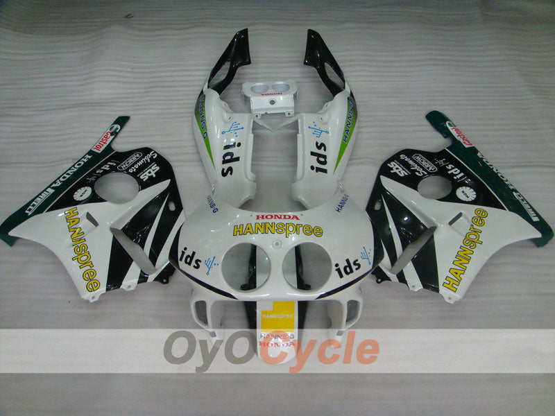 Kit de carenado por inyección para CBR250RR 90-94 - Blanco, Negro - HANN Spree #OYO87902952