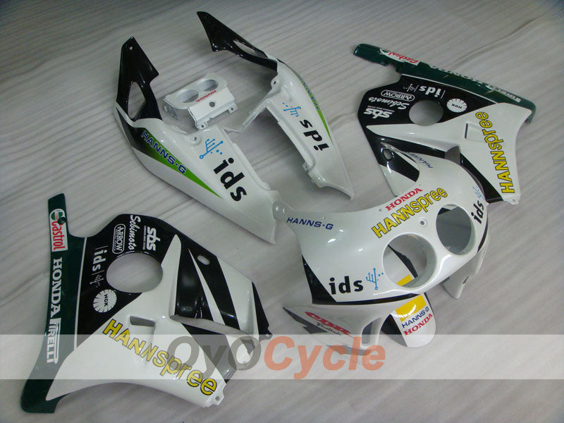Kit de carenado por inyección para CBR250RR 90-94 - Blanco, Negro - HANN Spree #OYO87902952