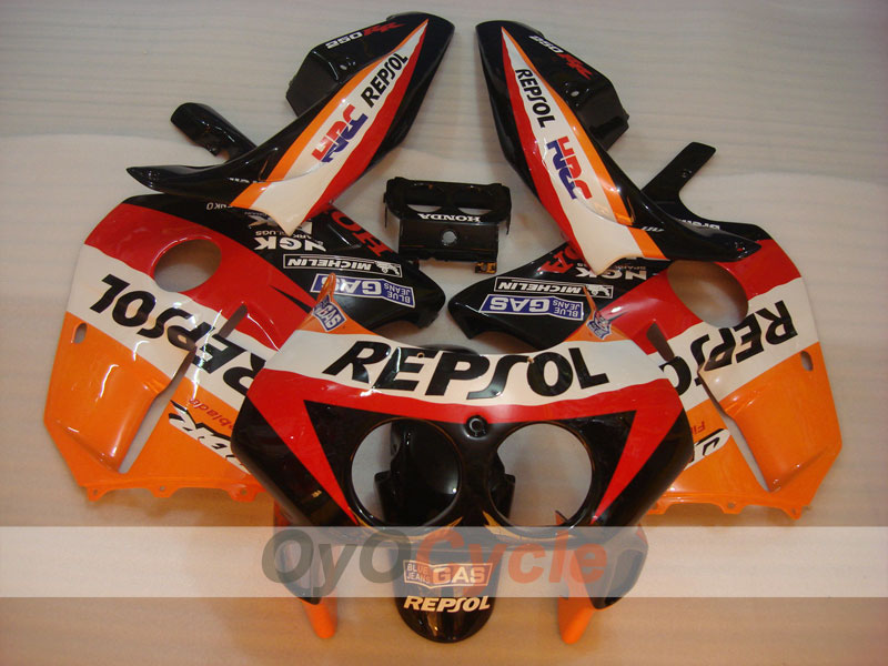 Kit de carenado por inyección para CBR250RR 90-94 - Rojo, Naranja - Repsol #OYO87902968