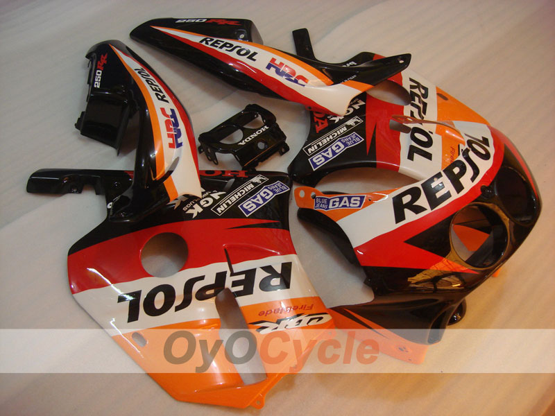 Kit de carenado por inyección para CBR250RR 90-94 - Rojo, Naranja - Repsol #OYO87902968