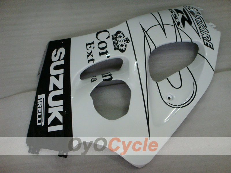 Kit de carenado para Suzuki GSXR600 97-00 - Blanco, Negro - Corona, MOTUL #OYO87902976