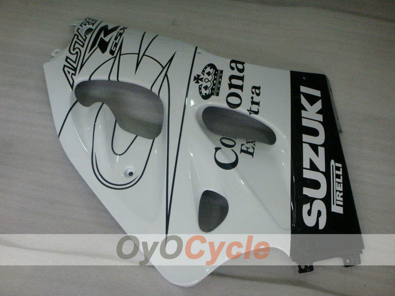Kit de carenado para Suzuki GSXR600 97-00 - Blanco, Negro - Corona, MOTUL #OYO87902976