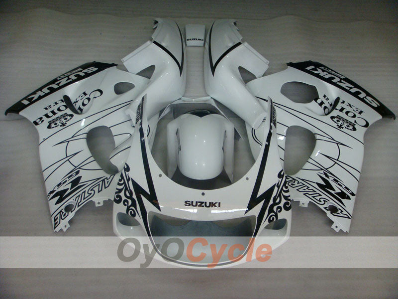 Kit de carenado para Suzuki GSXR600 97-00 - Blanco, Negro - Corona, MOTUL #OYO87902976