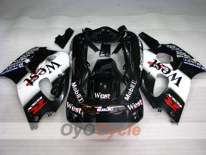 Kit de carenado para Suzuki GSXR750 96-99 - Blanco, Negro - Oeste #OYO87903010 Imagen secundaria del producto