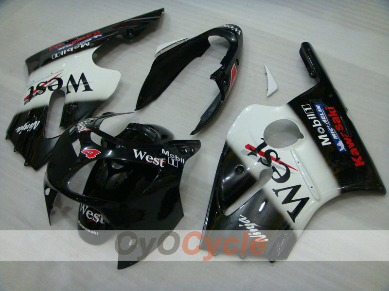 Kit de carenado por inyección para NINJA ZX-12R 00-01 - Blanco, Negro - West #OYO87903081