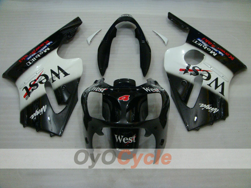 Kit de carenado por inyección para NINJA ZX-12R 00-01 - Blanco, Negro - West #OYO87903081