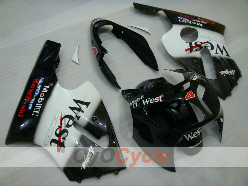 Kit de carenado por inyección para NINJA ZX-12R 00-01 - Blanco, Negro - West #OYO87903081 Imagen principal del producto
