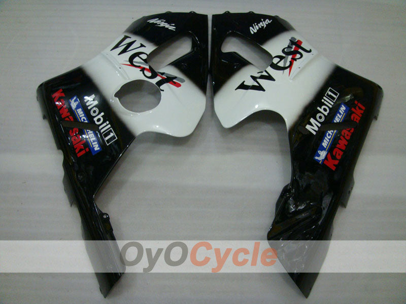 Kit de carenado por inyección para NINJA ZX-12R 00-01 - Blanco, Negro - West #OYO87903081