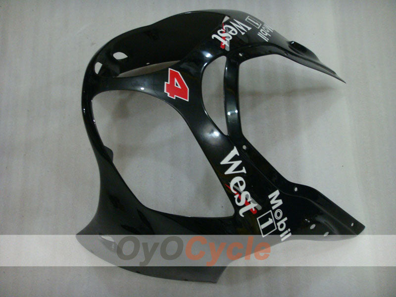 Kit de carenado por inyección para NINJA ZX-12R 00-01 - Blanco, Negro - West #OYO87903081