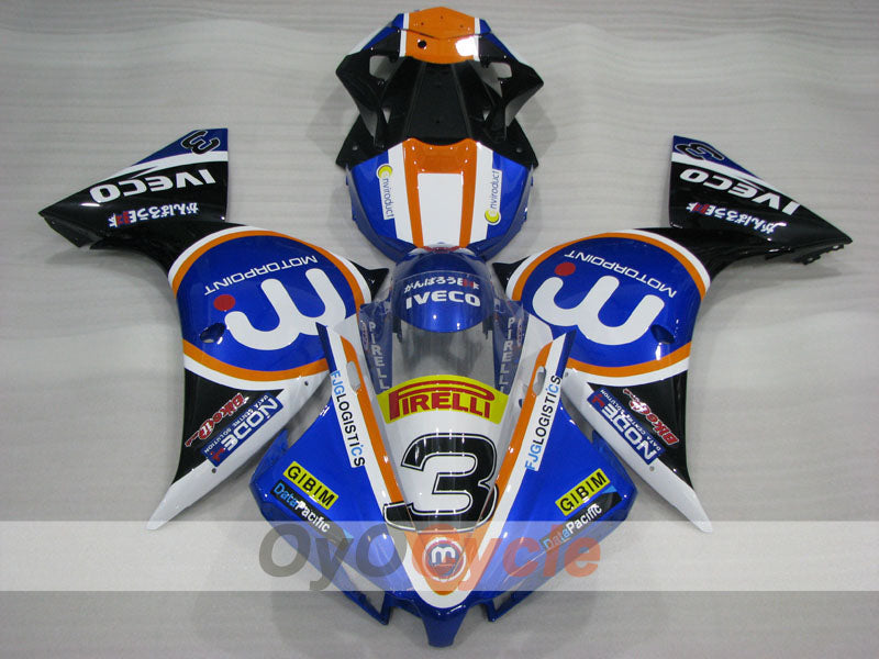 Carenado de inyección para YZF-R1 12-14 - Azul, Negro - Estilo de fábrica #OYO87903171