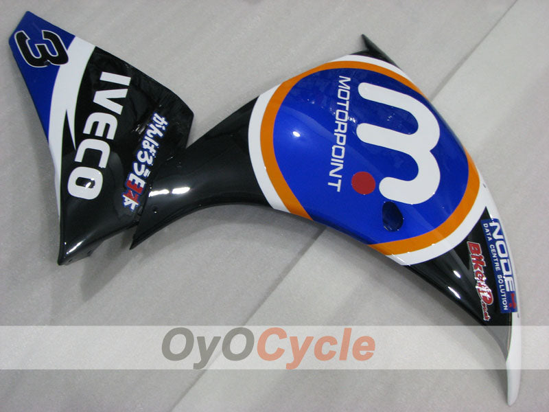 Carenado de inyección para YZF-R1 12-14 - Azul, Negro - Estilo de fábrica #OYO87903171