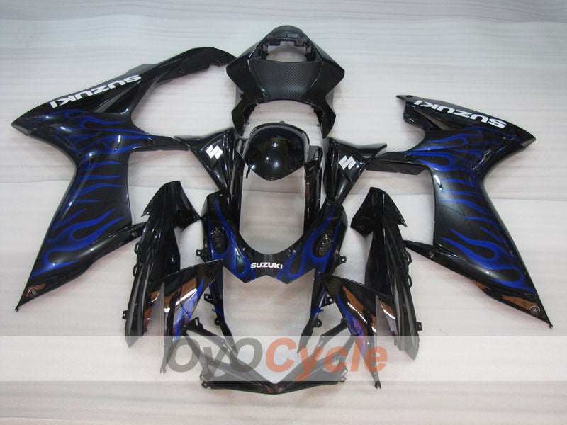 Kit de carenado por inyección para GSX R750 11-26 - Azul, Negro - Llama #OYO87903195