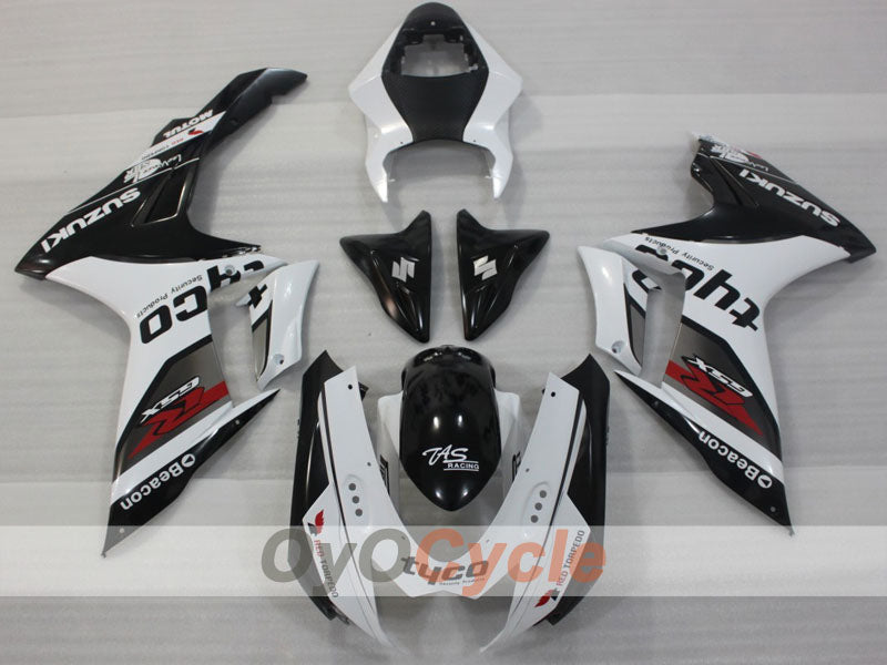 Kit de carenado por inyección para GSX R750 11-26 - Blanco, Negro - Estilo de Fábrica #OYO87903198