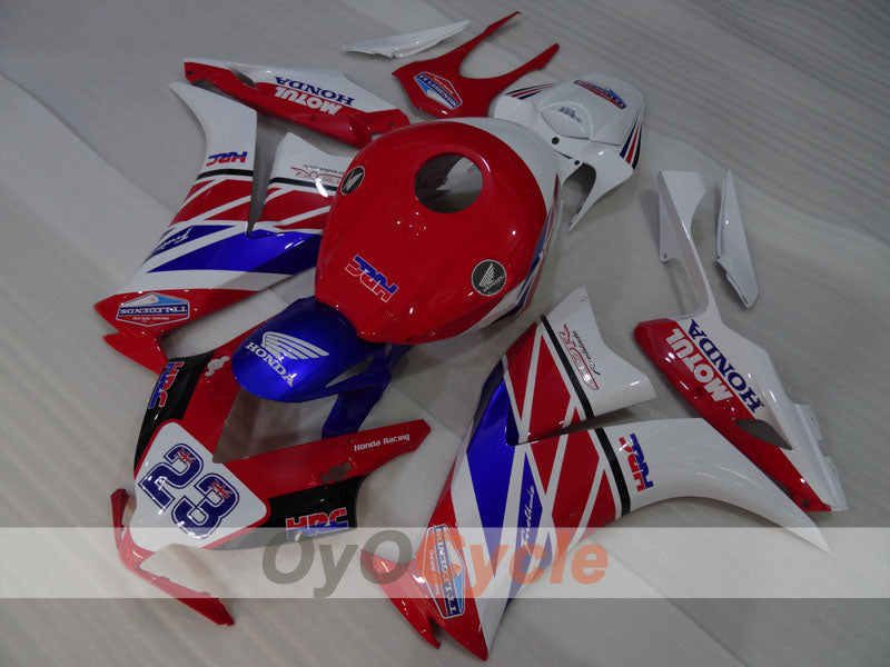 Kit de carenado por inyección para CBR1000RR 12-16 - Rojo, Blanco - MOTUL #OYO87903322