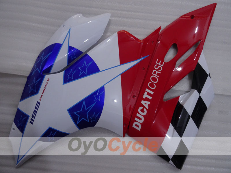 Carenado inyectado para Ducati 1199 11-14 - Rojo, Blanco - Estilo de fábrica #OYO87903388