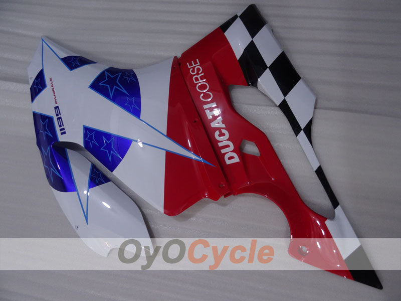Carenado inyectado para Ducati 1199 11-14 - Rojo, Blanco - Estilo de fábrica #OYO87903388