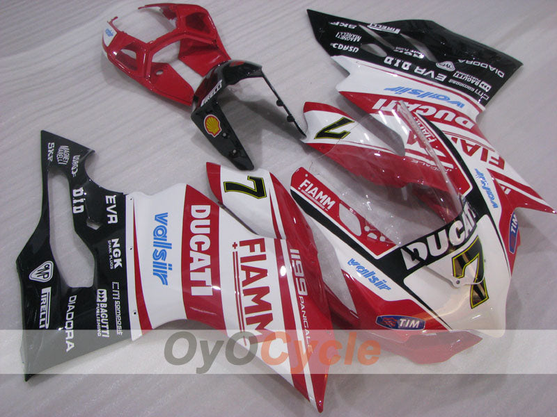 Kit de carenado de inyección para Ducati 1199 11-14 - Rojo, Blanco - FIAMM #OYO87903390 Imagen principal del producto