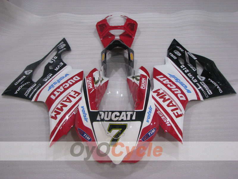 Kit de carenado de inyección para Ducati 1199 11-14 - Rojo, Blanco - FIAMM #OYO87903390 Imagen secundaria del producto